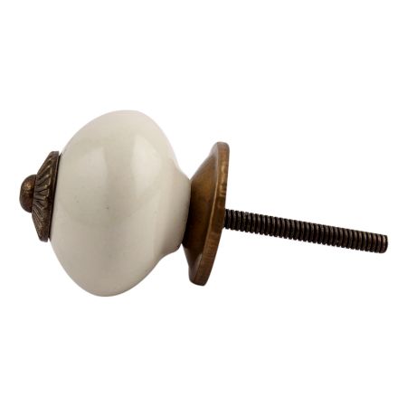 Cream Antique Fitting Ceramic Dresser Knob